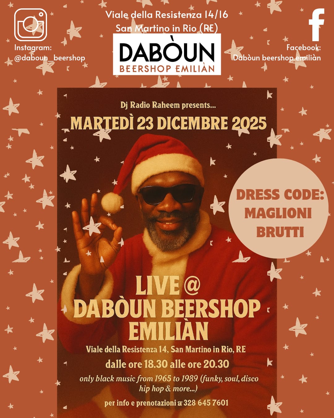 Maglioni brutti & Black vibes al Dabòun Beershop Emiliàn