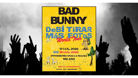 Bad Bunny a Milano tra cene da star e pantaloni corti da record