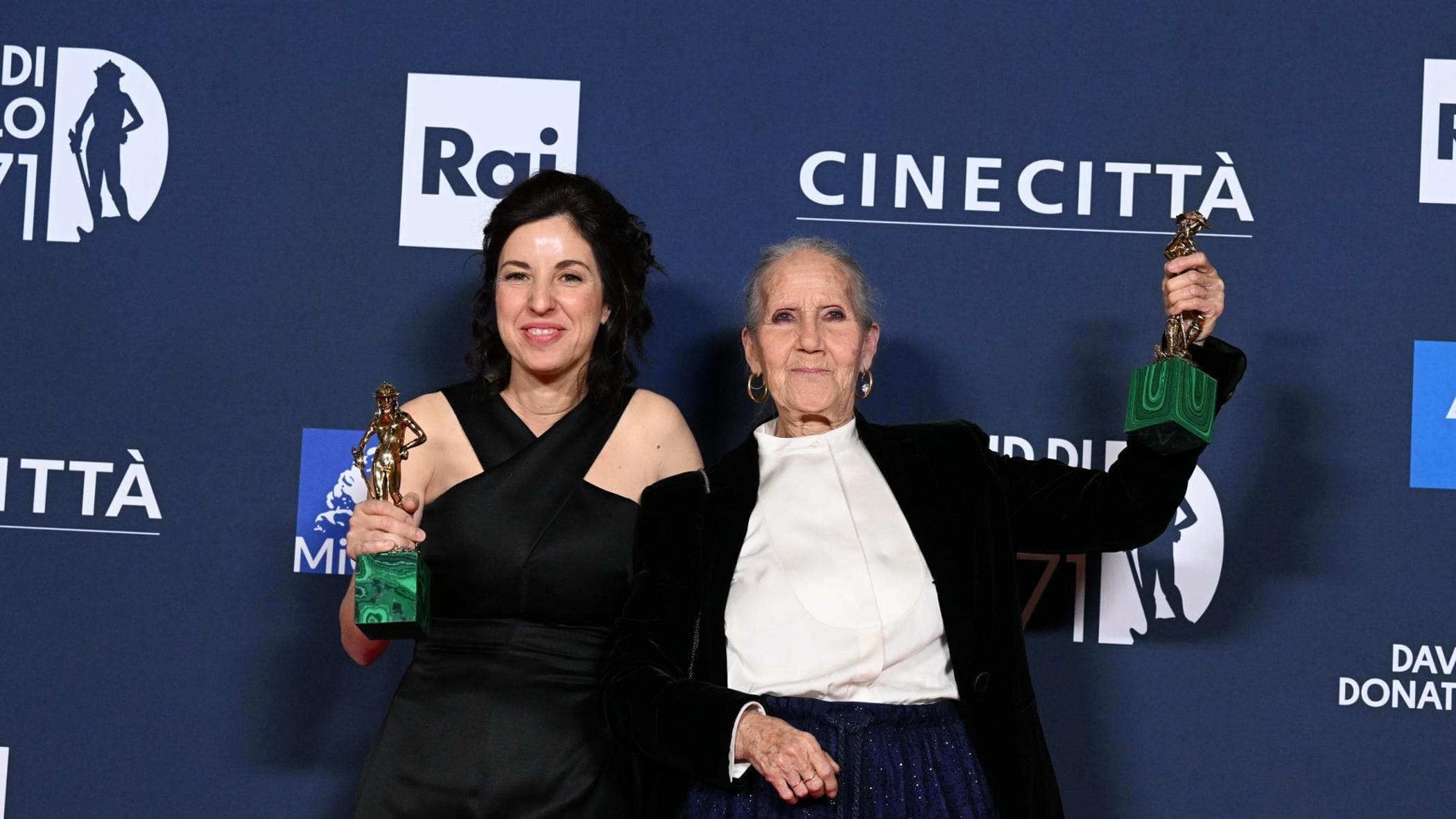 Aurora Quattrocchi, la gioia per il David a 83 anni: “Aprite sale grandi, basta quelle micragnose”