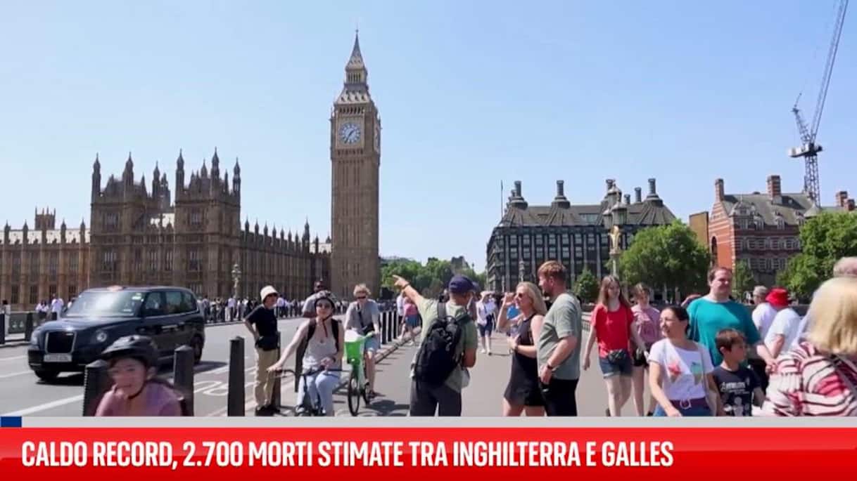 Caldo record, 2.700 morti stimate tra Inghilterra e Galles