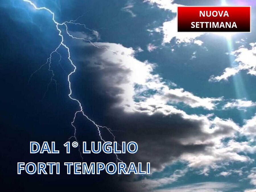 Meteo: Nuova Settimana, da mercoledì possibili forti temporali e grandinate diffuse, le regioni coinvolte