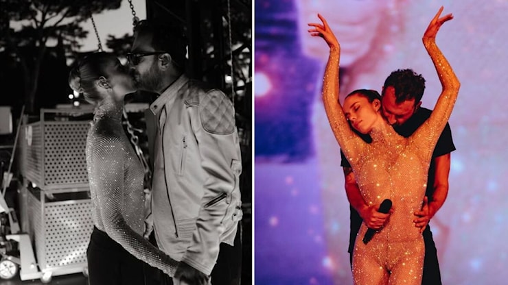 Cesare Cremonini e Caterina Licini incantano insieme sul palco | Poi sui social arriva la foto del bacio - Tgcom24