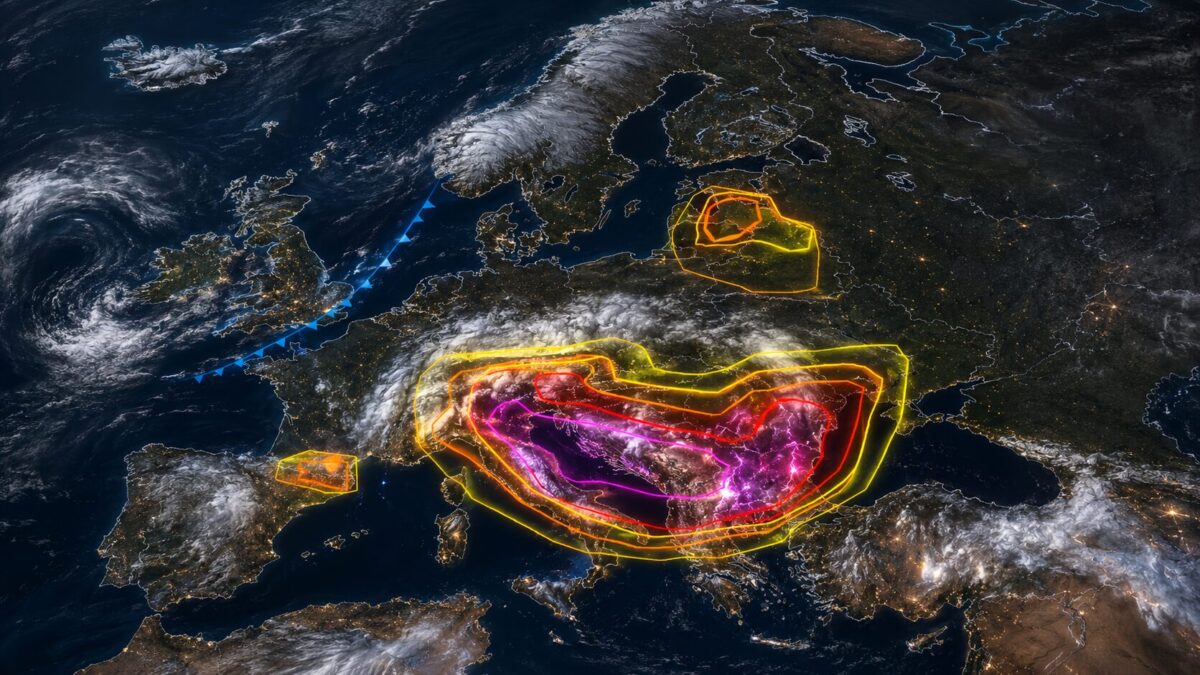 Allerta Meteo Estofex per martedì 21 luglio: sarà una giornata terribile su gran parte d’Italia, maltempo estremo con tornado e grandine enorme