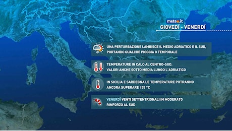 Maltempo e allerta meteo, giovedì 23 luglio temporali al Centro-Sud con grandine e downburst