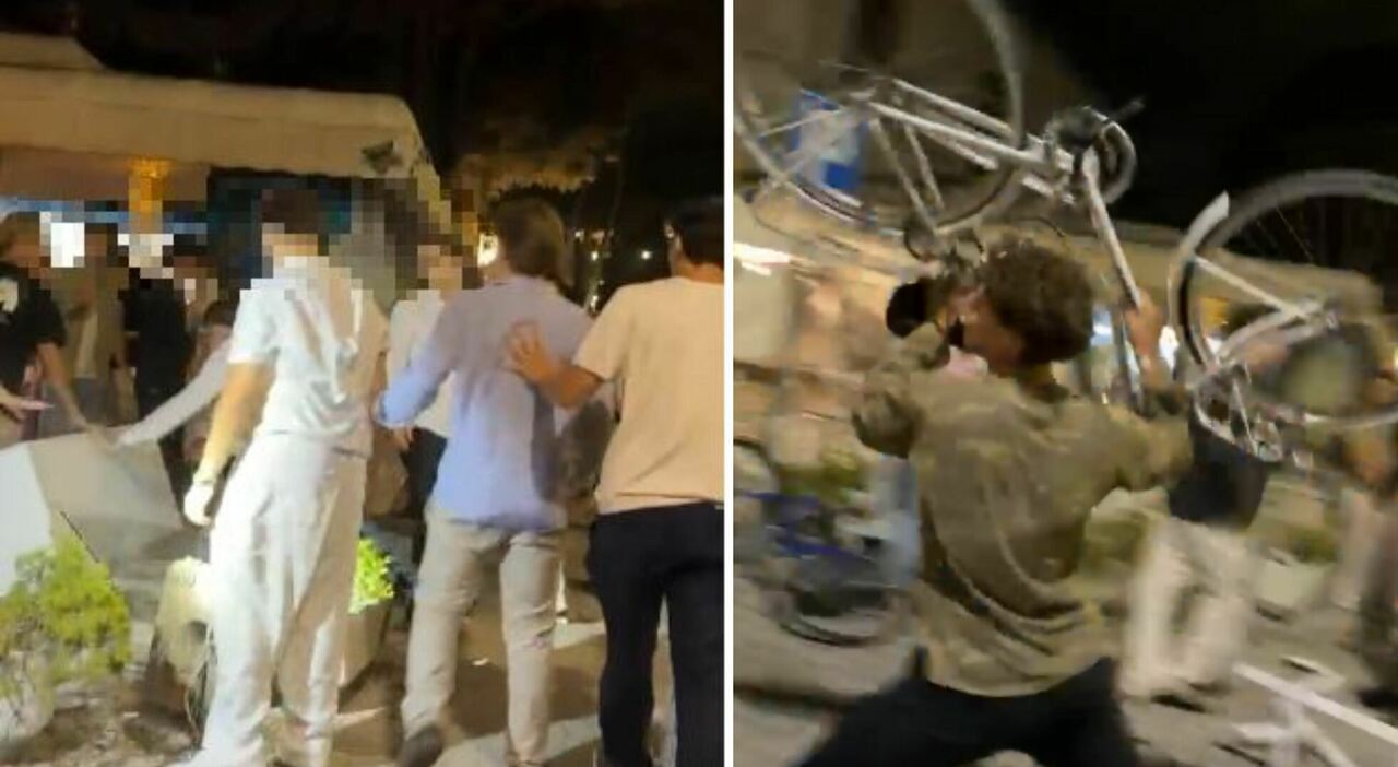 Forte dei Marmi, maxi rissa tra ragazzini al Caffè Morin (il quartiere vip vicino alla Capannina): volano sedie e bici. Il video choc