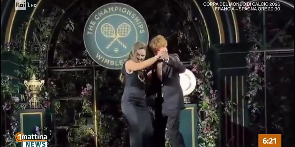 1mattina News - Wimbledon, il ballo dei vincitori Sinner e Noskova - Video