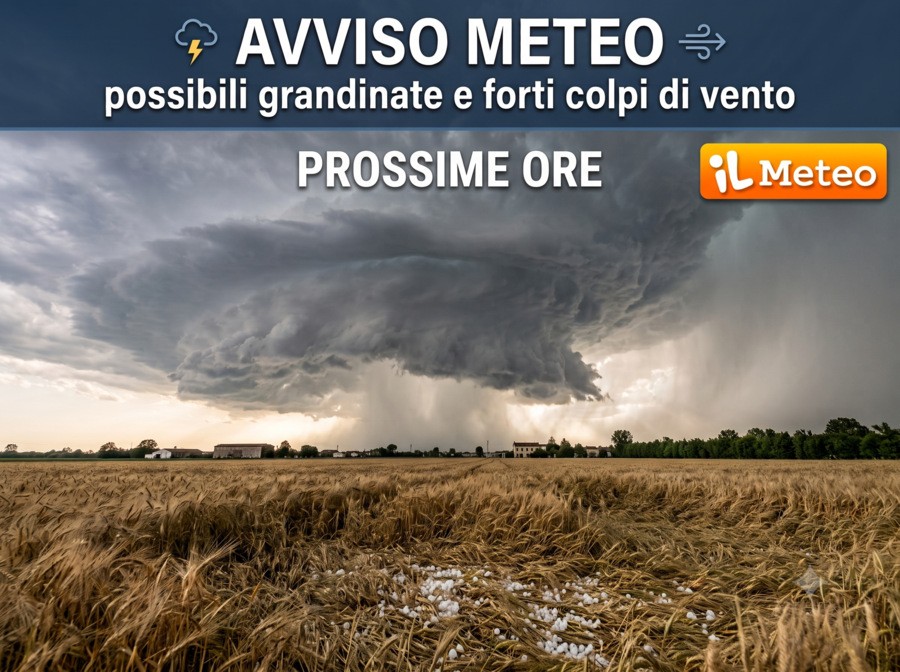 Avviso Meteo per Temporali estremi: Grandine di grosse dimensioni, rischio altissimo [Mappa Martedì 21]