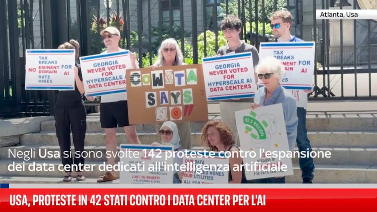 Usa, proteste in 42 Stati contro i data center per l'AI
