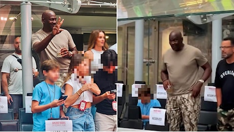 Michael Jordan a San Siro per il concerto di Bruno Mars: fan in delirio a Milano