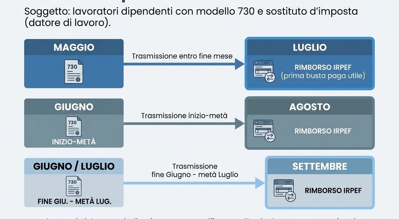 Rimborsi Irpef 730, primi accrediti a luglio: ecco per chi. Ma i pensionati dovranno attendere agosto