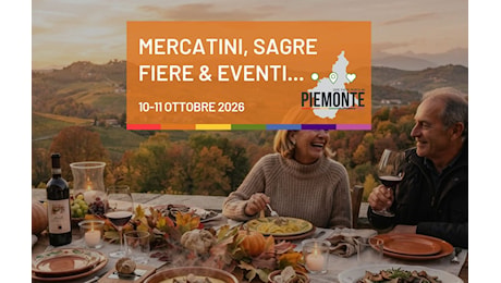 Sagre in Piemonte nel weekend del 10 e 11 ottobre 2026: nocciole, canestrelli e toma