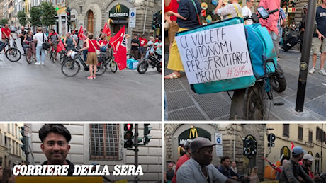 Rider in sciopero contro il caldo e il cottimo, proteste da Milano a Firenze
