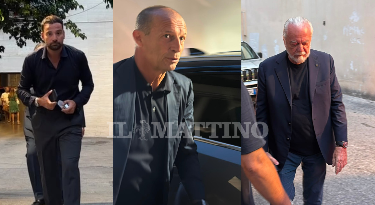 Allegri a Napoli, a cena con Aurelio De Laurentiis e Giovanni Manna