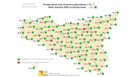Prosegue il caldo record nel Siracusano: Noto sfiora i 47 gradi, Augusta e Siracusa oltre 40