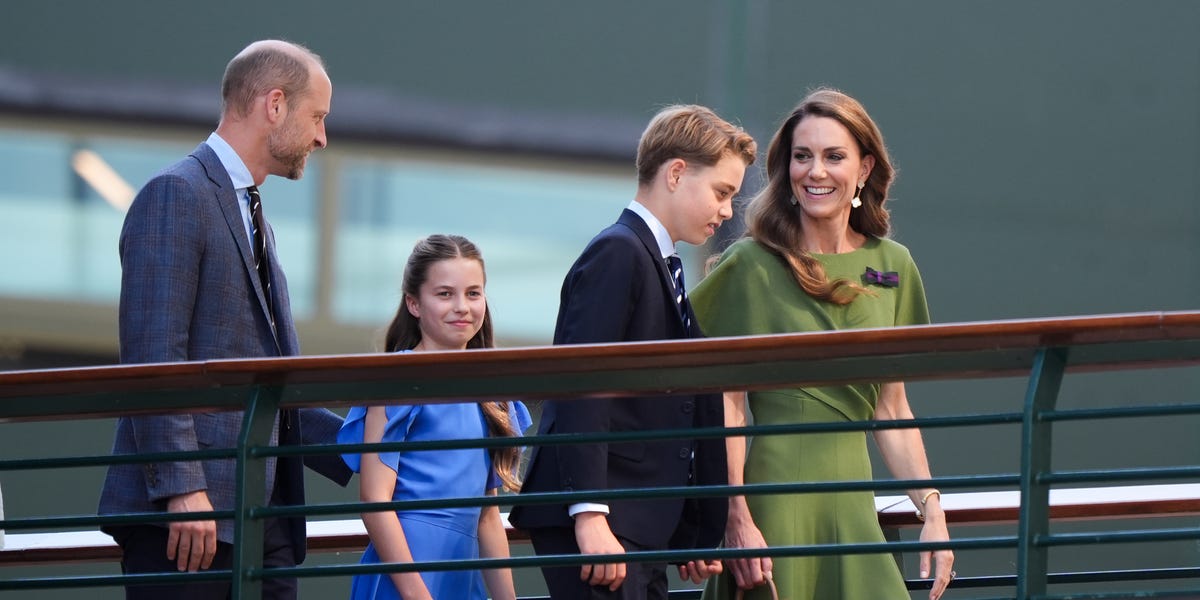 Le più belle foto del principe George e la principessa Charlotte alla finale di Wimbledon 2026