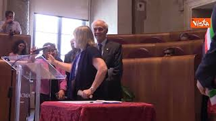 Gualtieri firma dichiarazione per la pace con i Premi Nobel in Campidoglio - LA7