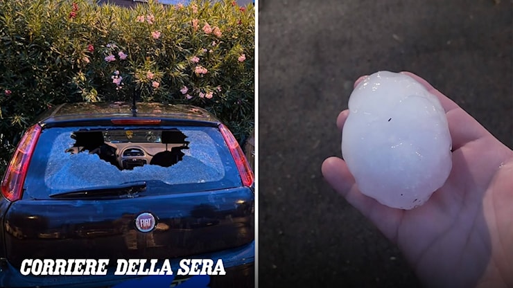 Temporale violento a Milano e hinterland con tempesta di fulmini all'alba: alberi caduti, rami spezzati e disagi. Grandine come palle da tennis a Cesano Maderno - Corriere Milano